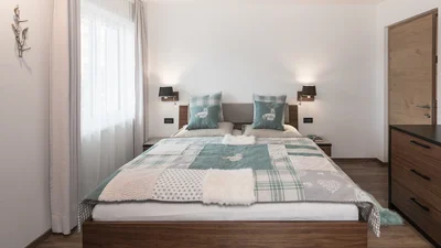Doppelzimmer des Apartments Saslonch in St. Ulrich