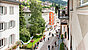 Vista dal balcone dell'appartamento Resciesa sulla zona pedonale di Ortisei